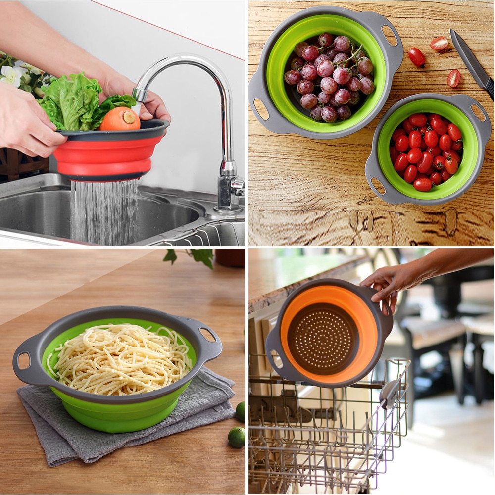 Round Foldable Silicone Colander